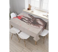 Прямоугольная скатерть JoyArty Мир всем из сатена tc_23045_120x145