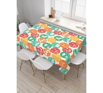 Прямоугольная скатерть JoyArty Образ жизни спортсмена из сатена tc_36963_120x145