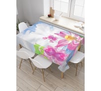 Прямоугольная скатерть JoyArty Нежные водные лилии из сатена tc_2636_120x145