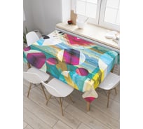Прямоугольная скатерть JoyArty Круглая креативность из сатена tc_21411_120x145