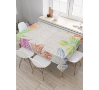 Прямоугольная скатерть JoyArty Коллекция листьев из сатена tc_4733_120x145