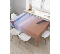 Прямоугольная скатерть JoyArty Одинокий корабль из сатена tc_20522_120x145