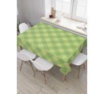 Прямоугольная скатерть JoyArty Клетка ромбом из сатена tc_35547_120x145