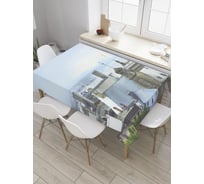 Прямоугольная скатерть JoyArty Крыши старого города из сатена tc_32340_120x145