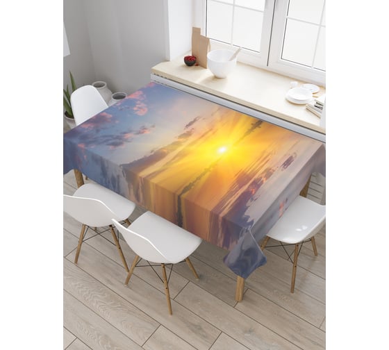 Прямоугольная скатерть JoyArty Ослепительный закат из сатена tc_18937_120x145 1