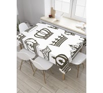 Прямоугольная скатерть JoyArty Классические короны из сатена tc_36012_120x145