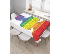 Прямоугольная скатерть JoyArty Медитация в радуге из сатена tc_18751_120x145