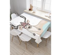 Прямоугольная скатерть JoyArty Олень в шапке из сатена tc_21461_120x145