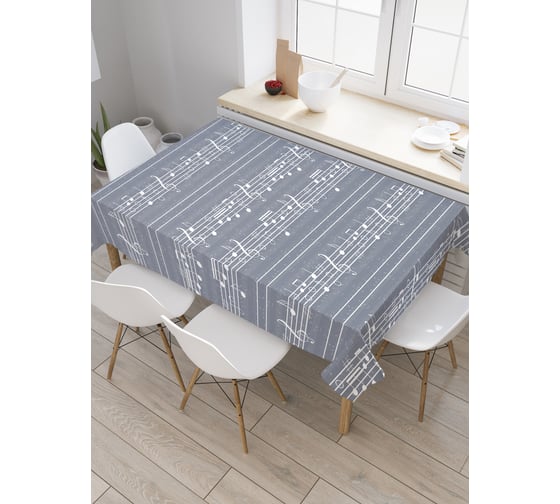 Прямоугольная скатерть JoyArty Нотный порядок из сатена tc_20896_120x145 1