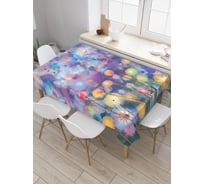 Прямоугольная скатерть JoyArty Красочные одуванчики из сатена tc_21115_120x145