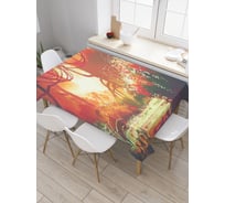 Прямоугольная скатерть JoyArty Лесная жара из сатена tc_23018_120x145
