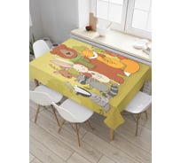 Прямоугольная скатерть JoyArty Лесные друзья из сатена tc_70477_120x145