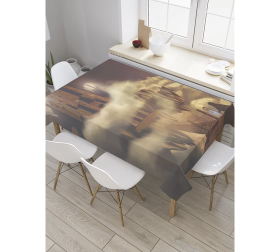 Прямоугольная скатерть JoyArty Одинокий пилигрим из сатена tc_28541_120x145