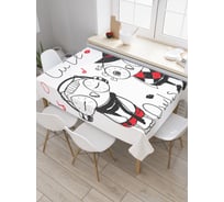 Прямоугольная скатерть JoyArty Милые совы из сатена tc_21060_120x145
