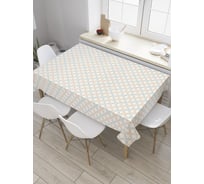 Прямоугольная скатерть JoyArty Лепестки в кругах из сатена tc_28288_120x145