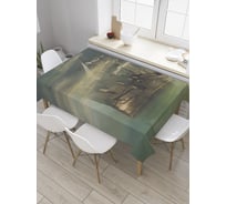 Прямоугольная скатерть JoyArty Одинокий корабль из сатена tc_31224_120x145