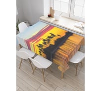 Прямоугольная скатерть JoyArty Пальмовый остров из сатена tc_21019_120x145