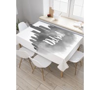 Прямоугольная скатерть JoyArty Панорамный Детройт из сатена tc_38106_120x145