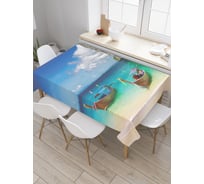 Прямоугольная скатерть JoyArty Пара морских лодок из сатена tc_18940_120x145