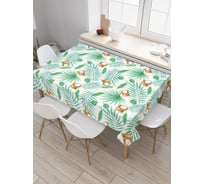 Прямоугольная скатерть JoyArty Кокосовые пальмы из сатена tc_50075_120x145