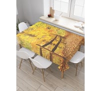 Прямоугольная скатерть JoyArty Осенняя дорожка из сатена tc_29167_120x145