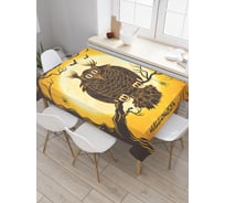 Прямоугольная скатерть JoyArty Ночная сова из сатена tc_18805_120x145