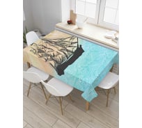 Прямоугольная скатерть JoyArty Корабль на волне из сатена tc_5240_120x145