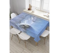 Прямоугольная скатерть JoyArty Ледяные пещеры из сатена tc_32736_120x145