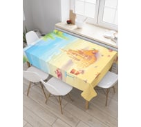 Прямоугольная скатерть JoyArty Песчаный замок из сатена tc_2865_120x145