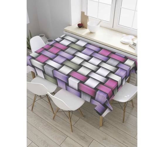 Прямоугольная скатерть JoyArty Объемный переплет из сатена tc_32897_120x145 1