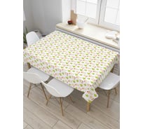 Прямоугольная скатерть JoyArty Овечки в шапках из сатена tc_78632_120x145