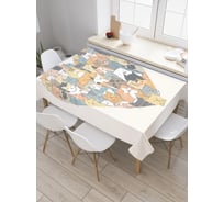 Прямоугольная скатерть JoyArty Любовь котиков из сатена tc_52746_120x145