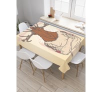 Прямоугольная скатерть JoyArty Маска оленя из сатена tc_19901_120x145