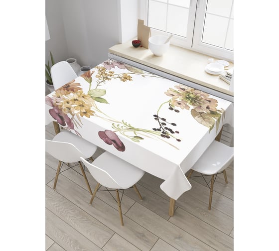 Прямоугольная скатерть JoyArty Нежная акварель из сатена tc_32812_120x145 1