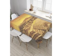 Прямоугольная скатерть JoyArty Пирамиды Майя на закате из сатена tc_8847_120x145