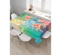 Прямоугольная скатерть JoyArty Лилии и стрекоза из сатена tc_35193_120x145