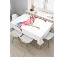 Прямоугольная скатерть JoyArty Краски зебры из сатена tc_4584_120x145