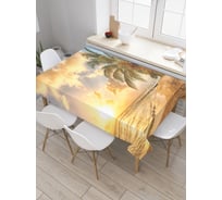 Прямоугольная скатерть JoyArty Мечтательные тропики из сатена tc_19326_120x145