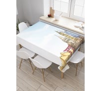 Прямоугольная скатерть JoyArty Мировые достопримечательности из сатена tc_29376_120x145