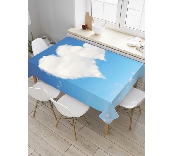 Прямоугольная скатерть JoyArty Облака в форме сердца из сатена tc_22893_120x145 1