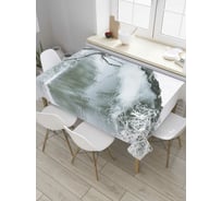 Прямоугольная скатерть JoyArty Паводок на реке из сатена tc_32920_120x145