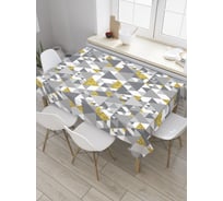 Прямоугольная скатерть JoyArty Мир треугольников из сатена tc_34694_120x145