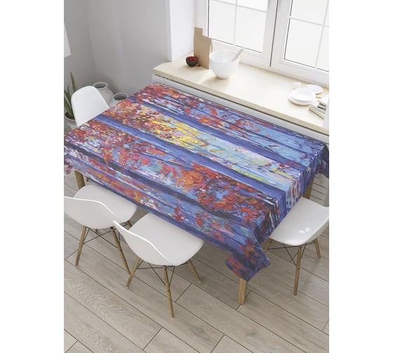 Прямоугольная скатерть JoyArty Лес грехов из сатена tc_9253_120x145