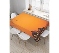 Прямоугольная скатерть JoyArty Паутина и тыквы из сатена tc_18815_120x145