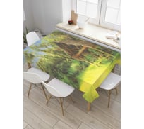 Прямоугольная скатерть JoyArty Навес в тропиках из сатена tc_37725_120x145