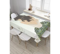 Прямоугольная скатерть JoyArty Красивая скромность из сатена tc_8153_120x145