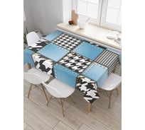 Прямоугольная скатерть JoyArty Креативные клетки из сатена tc_19426_120x145