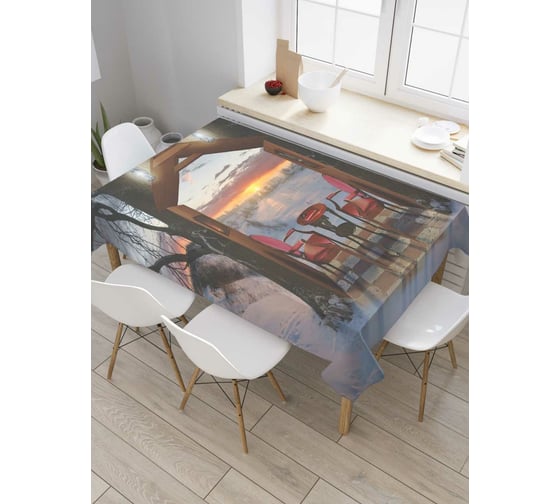 Прямоугольная скатерть JoyArty Комната в дереве из сатена tc_4616_120x145 1