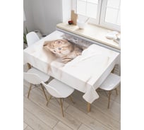 Прямоугольная скатерть JoyArty Милые кошечки из сатена tc_30106_120x145