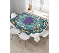 Прямоугольная скатерть JoyArty Лепестковая мандала из сатена tc_29504_120x145